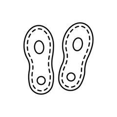 Orthopedic Insoles icons set in different style with white background