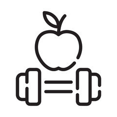 Healthy Life Fitness Diet Heart Gym Icon