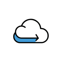 Cloud Upload Icon Simple, Modern Data Transfer