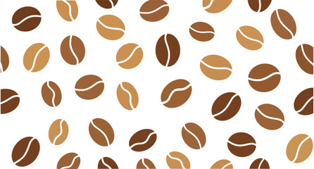 Coffee beans, seamless pattern background. Coffee bean seamless pattern for packaging design or wrapping papper