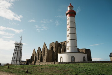 Site du phare Saint-Mathieu à Plougonvellin en Bretagne, France, Europe