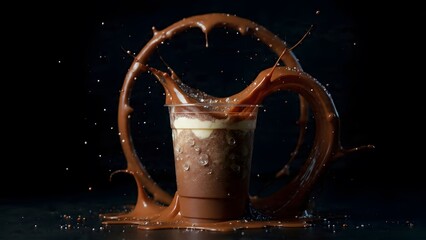 Taste the intensity. Iced chocolate orange drink&mdash;a perfect storm of creamy sweetness against a moody backdrop.