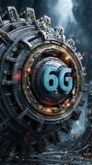 Fototapeta premium A futuristic, glowing 