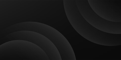 Dark black background abstract 3D geometric with wave effect decoration. Vector illustration