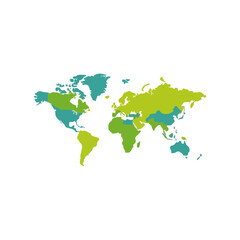 Fototapeta premium World Map Illustration Global Business and Travel Concept