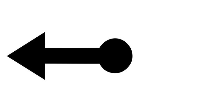 large size black long arrow. Straight long arrow icon. And white background .