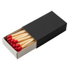 box of matches isolated on white PNG file stock,.