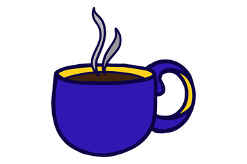 Coffee in a blue Cup