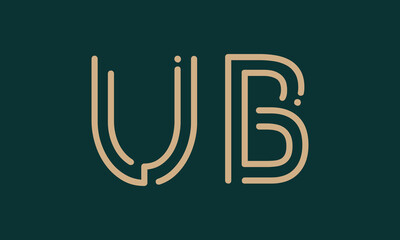 UB U ub initial logo | initial based abstract modern minimal creative logo, vector template image. luxury logotype logo, real estate homie logo. typography logo. initials logo
