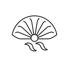 Outline of a vintage bathing cap with wavy details on transparent background silhouette