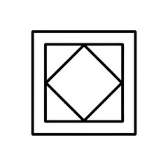 Geometric design with square and diamond shapes art on transparent background silhouette