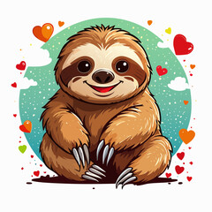 Obraz premium Faultier - Cartoon Comic Stil