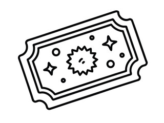 Colorful Scratch Card Sticker Design on a Clean White Background