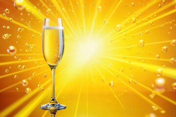 New Year celebration with champagne glasses