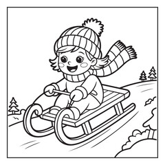 Cozy Winter Girls Coloring Book