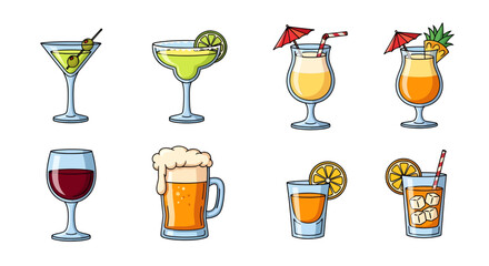 Delightful assortment of alcoholic and non-alcoholic beverages for festive occasion