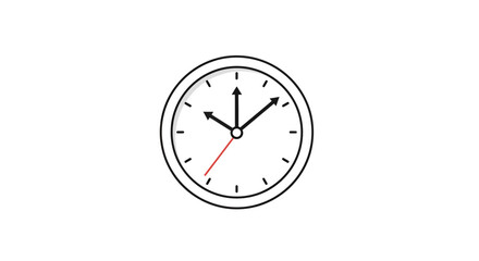Depiction of an Analog Clock Face Illustrating Time Management and Productivity
