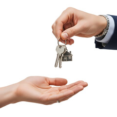  handing over property keys  isolated on white background .PNG high quality .image .