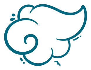 Obraz premium Simple Cloud Hand drawn Sticker