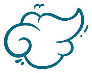 Simple Cloud Hand drawn Sticker