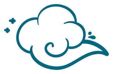 Simple Cloud Hand drawn Sticker