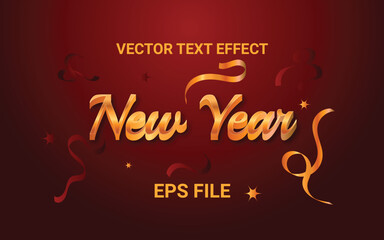 New Year 3D Editable Text Effect