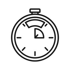 Line art icon of a stopwatch