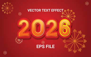 2026 Colorful vector text effect