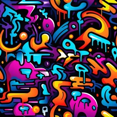 Abstract Graffiti Seamless Pattern, Urban Street Art Pattern, Graffiti Pattern, Graffiti Digital Paper, Modern Spray Paint, Street Style Graffiti, Graffiti Background