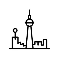 Berlin tv tower with building © MDZAMINUL