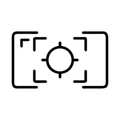 Camera focus frame icon for photo and video