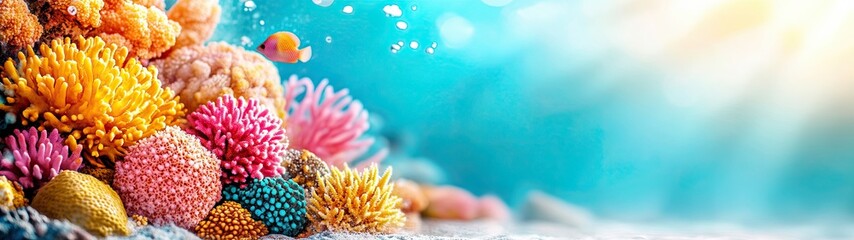 Whimsical Underwater Kingdom of Colorful Coral