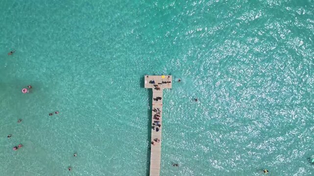 Mallorca, Majorca Alcudia, Drone view, Blue water
