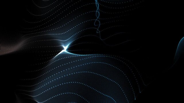 beautiful abstract wave technology background with blue light digital effect corporate concept theme