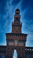 The Sforza Castle (Castello Sforzesco) in Milan, Italy