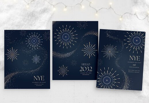 Luxury New Years Eve Party Flyer Poster Template For Countdown Party Events