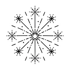 Obraz premium black and white snowflake