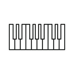 Stylized piano keyboard outline