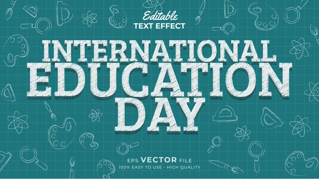 International Day of Education editable text