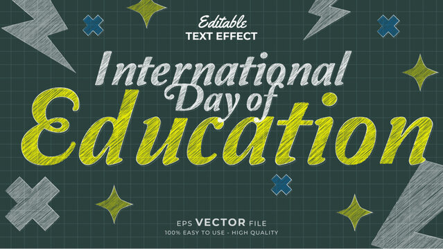 International Day of Education editable text