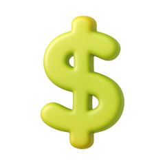 Obraz premium PNG Green dollar sign illustration.