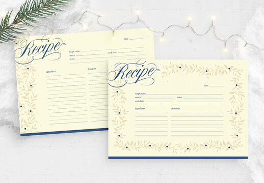 Christmas Recipe Card Template