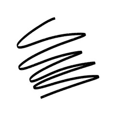 Hand drawn black pen chaotic line. Messy pencil doodles rough sketch. Black pen grunge line. Abstract scribble marker drawing. 