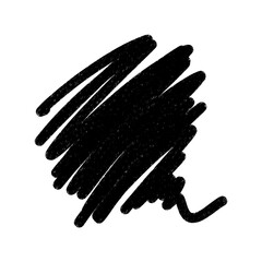 Hand drawn black pen chaotic line. Messy pencil doodles rough sketch. Black pen grunge line. Abstract scribble marker drawing.