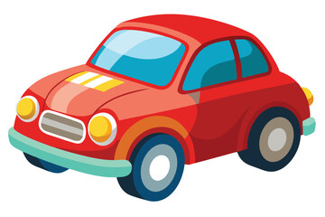 Fototapeta premium toy car on white background