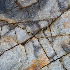 Cool Cracked Grey Rock Face
