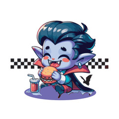 Funny smiling cartoon clown holding a balloon in a colorful circus style