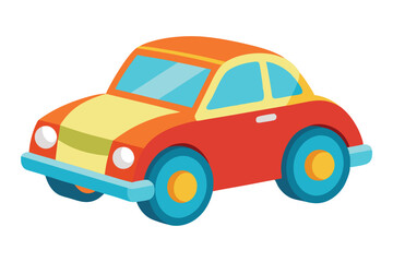 Fototapeta premium toy car on white background