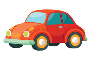 Fototapeta premium toy car on white background