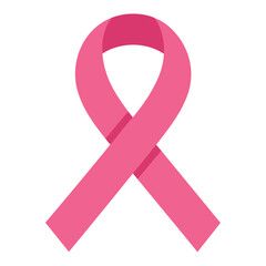 Pink ribbon symbol for breast cancer awareness campaign